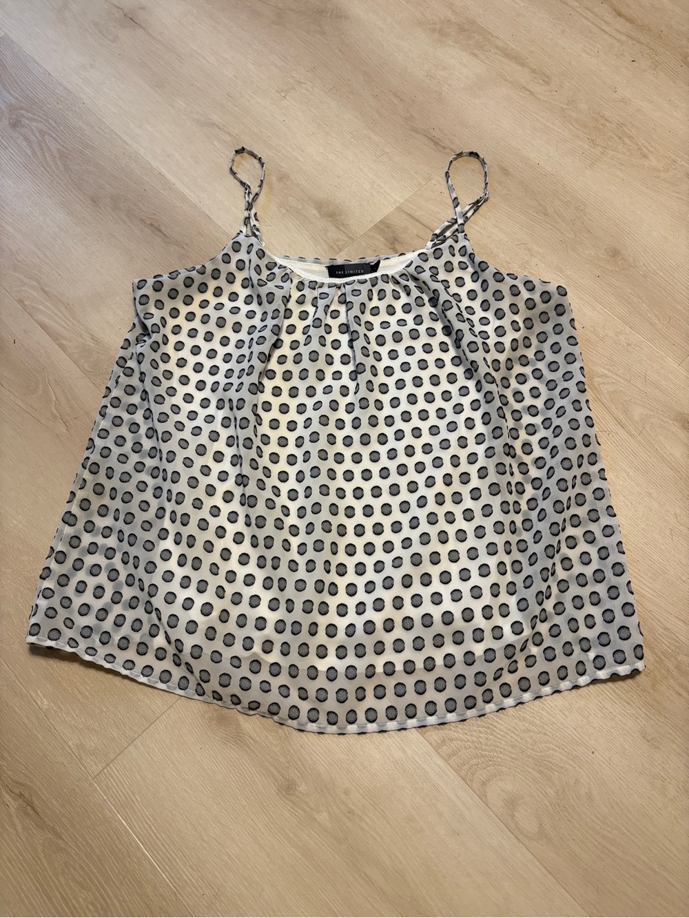 The Limited Cream Polka Dot Spaghetti Strap Cami